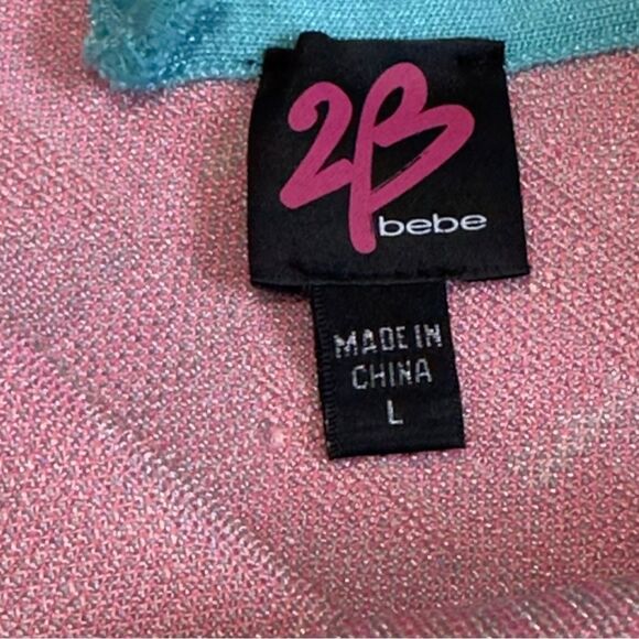 2B by bebe Multicolored Knit Sleeveless Bodycon Dress LARGE - Picture 12 of 14